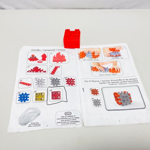 Little Tikes Waffle Blocks Fire & Rescue Set Incomplete - Picture 9 of 11